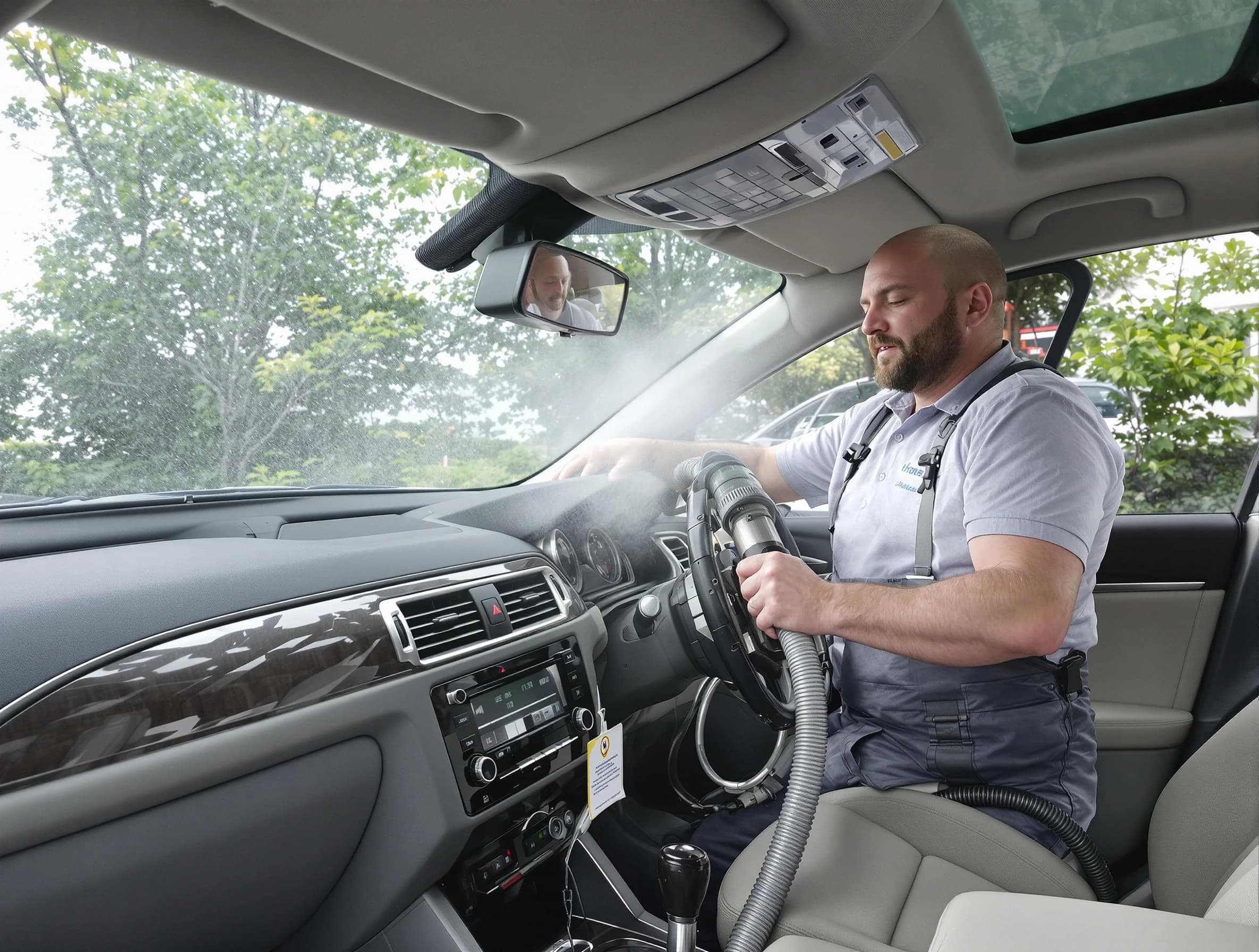 Emporia Air Duct Cleaning specialist performing professional car duct cleaning in Emporia