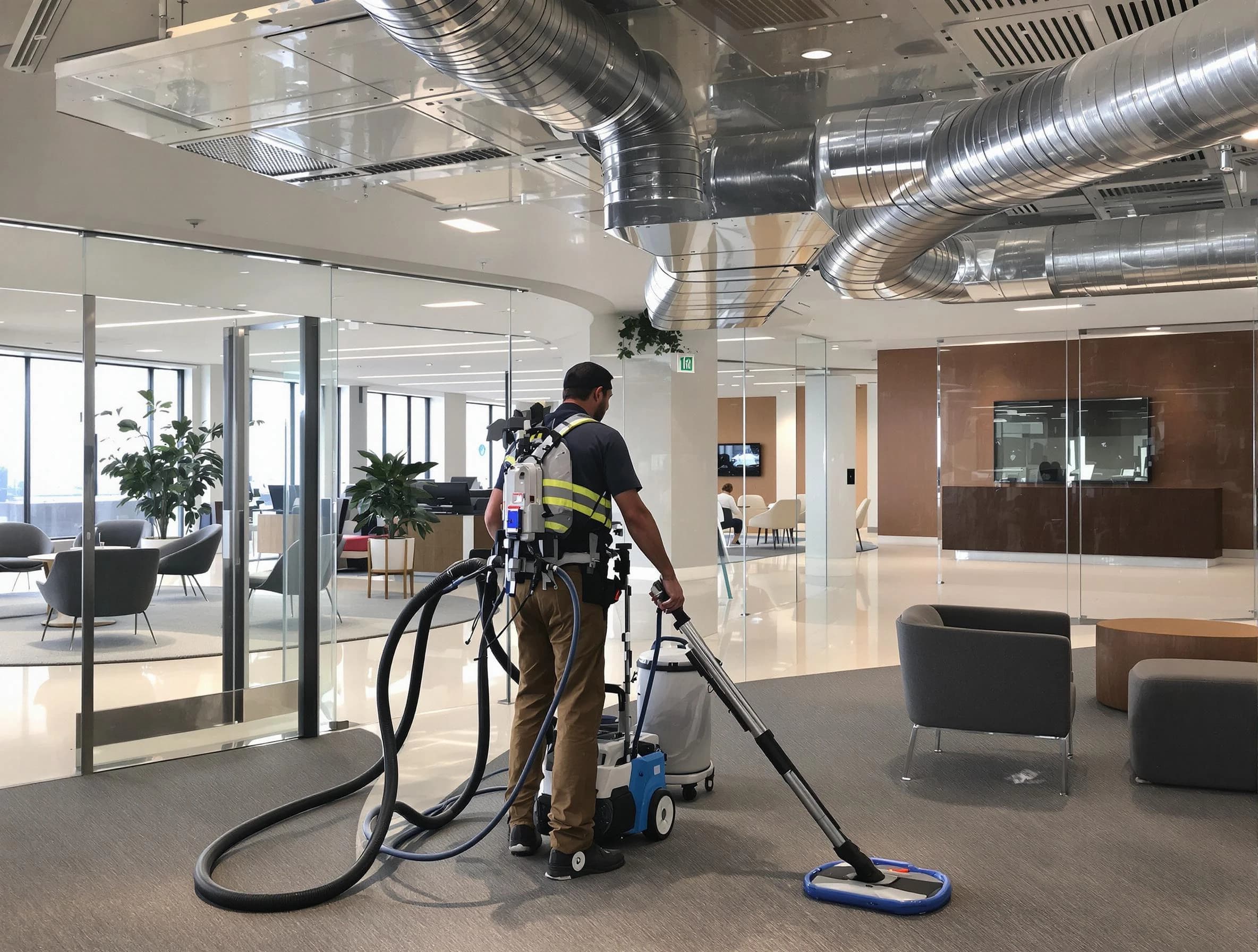Commercial duct cleaning service by Emporia Air Duct Cleaning in Emporia