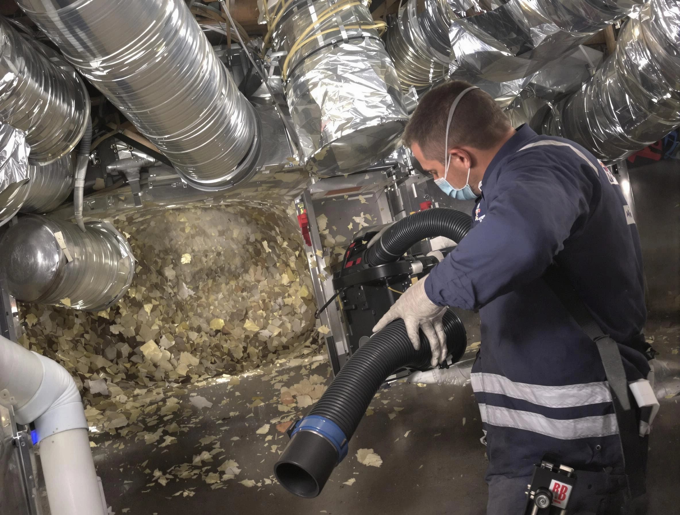 Emporia Air Duct Cleaning specialist operating negative pressure cleaning equipment for thorough duct maintenance in Emporia