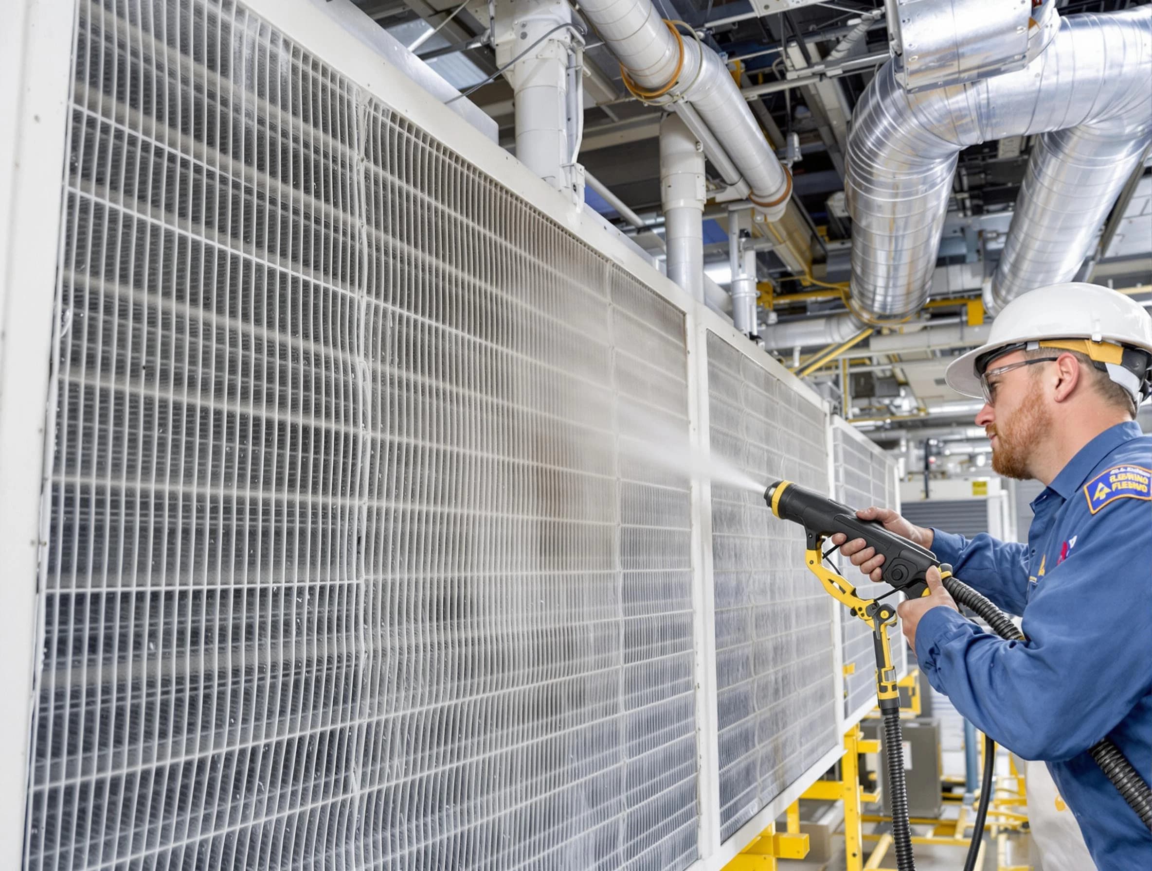 Professional commercial coil cleaning by Emporia Air Duct Cleaning in Emporia