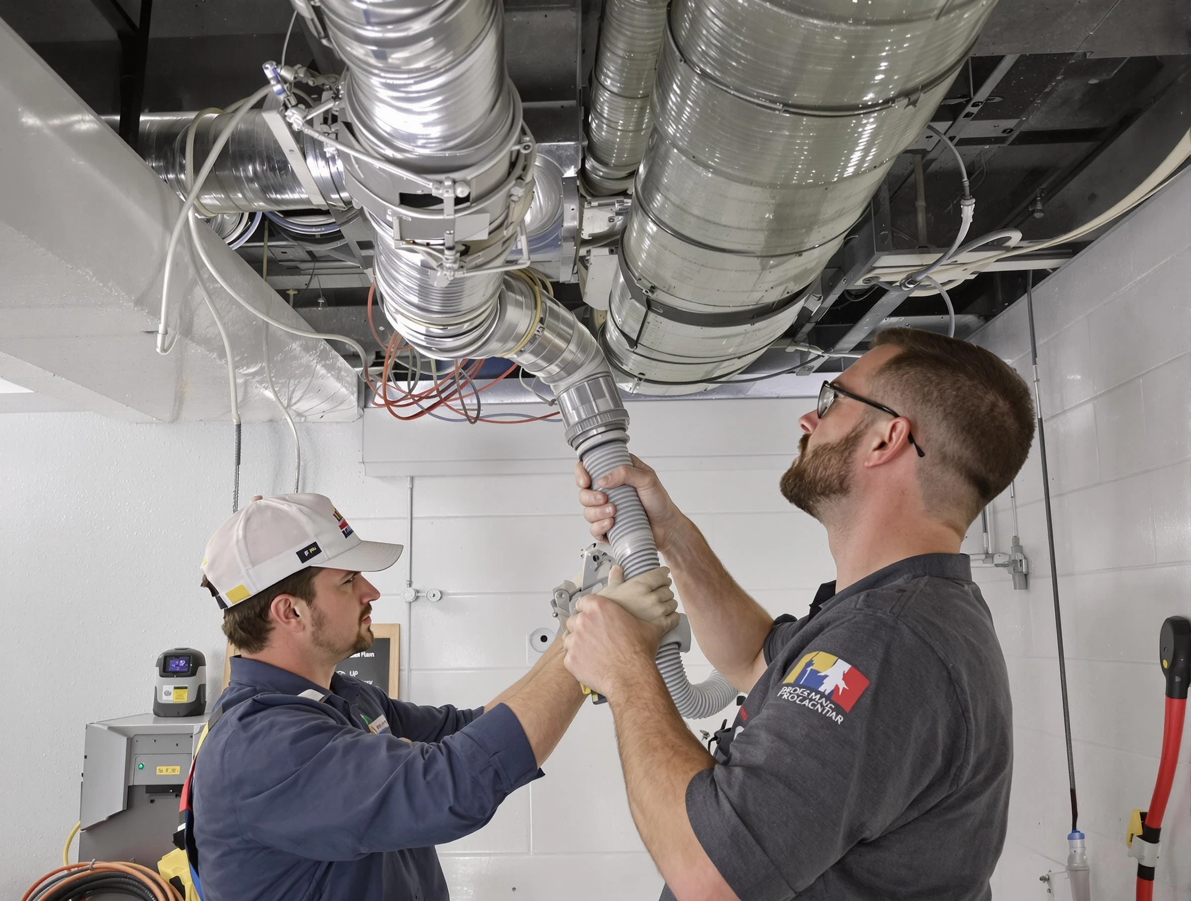 Emporia Air Duct Cleaning technician performing thorough AC duct cleaning in Emporia