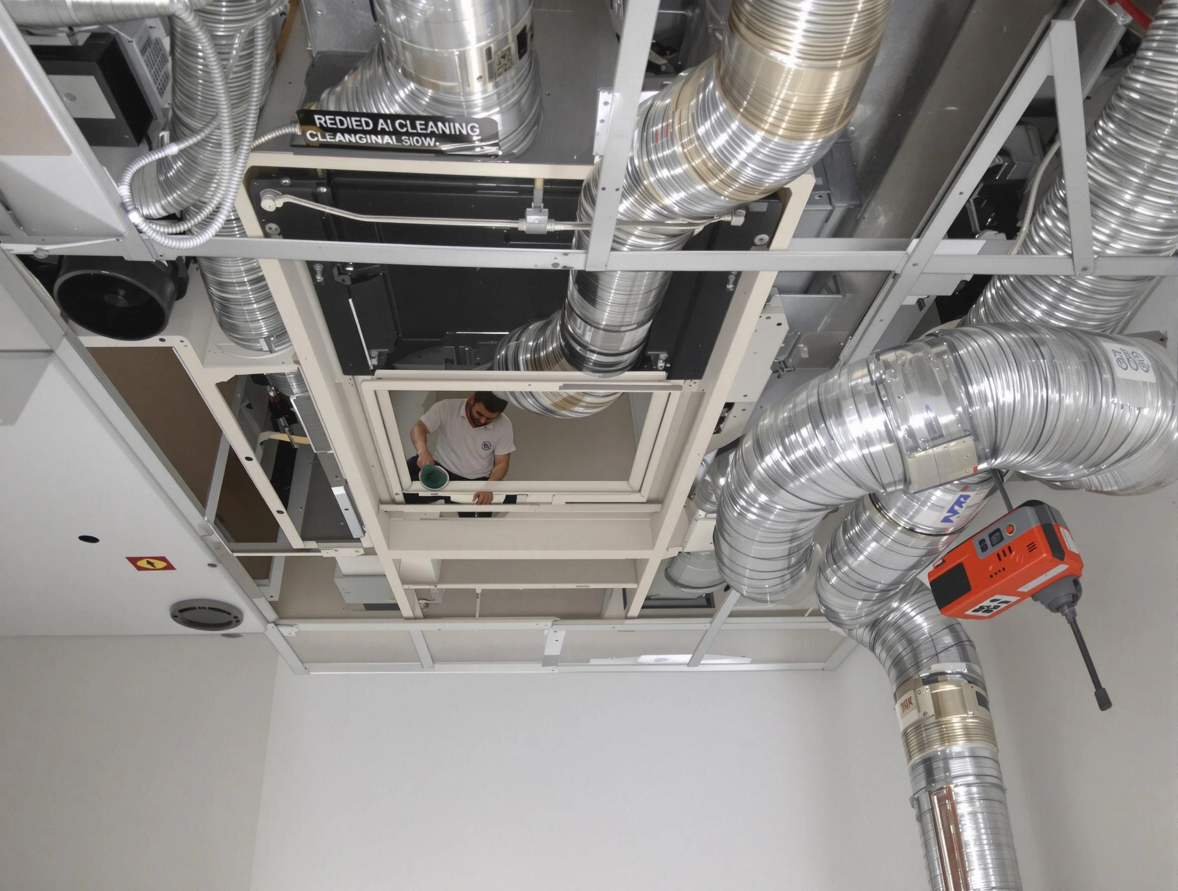 Emporia Air Duct Cleaning technician performing detailed central duct system cleaning in Emporia