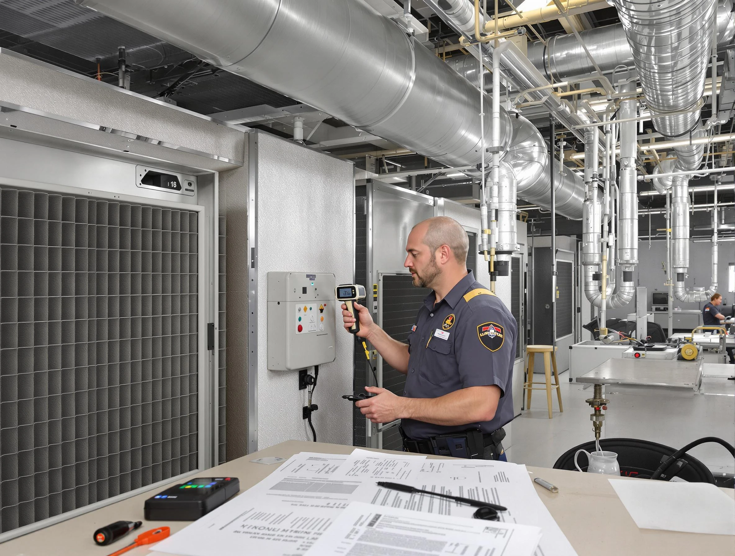 Professional filter system inspection by Emporia Air Duct Cleaning in Emporia