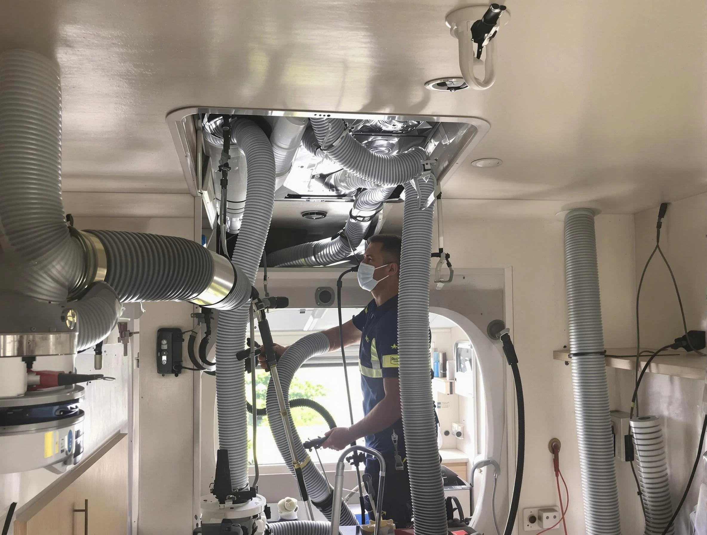 Emporia Air Duct Cleaning specialist performing precise mobile home duct cleaning in Emporia