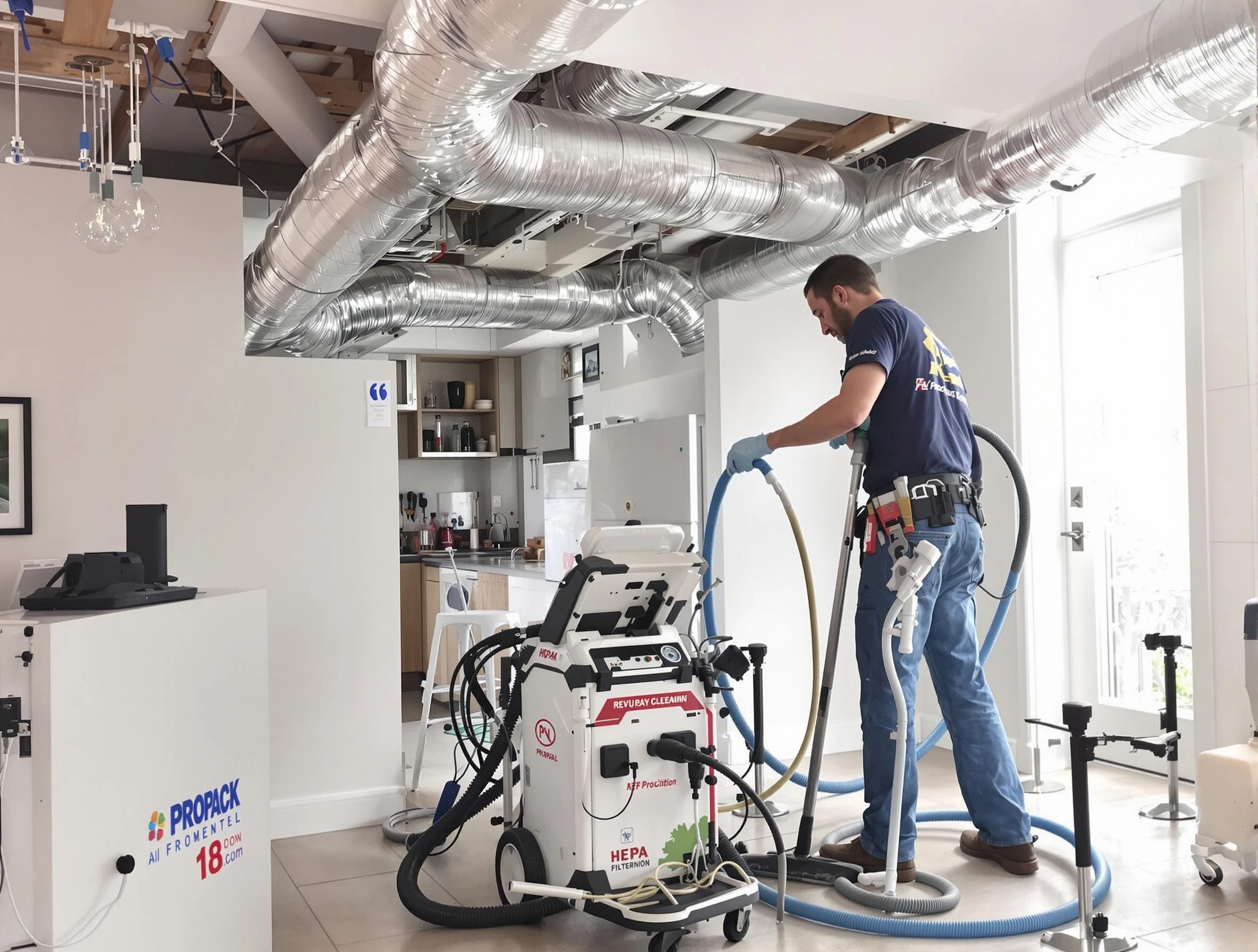 Emporia Air Duct Cleaning technician performing advanced pure duct cleaning with specialized equipment in Emporia